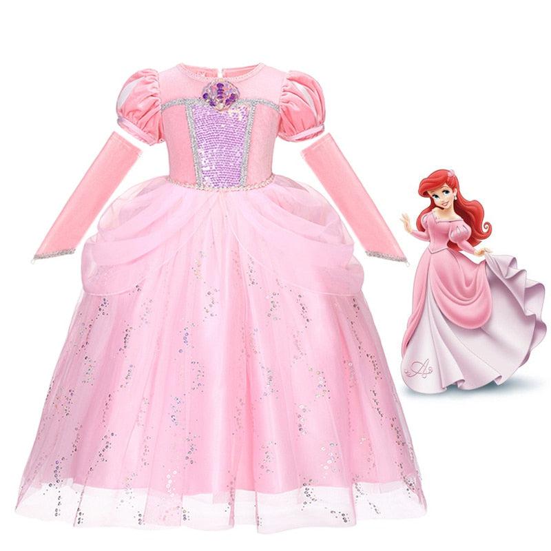 ariel cosplay pink dress