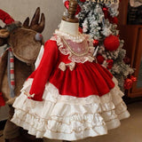 Vintage Spanish Pompom Ball Princess Lolita Dress