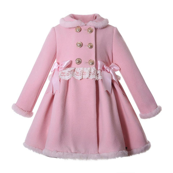 Pettigirl 2022 New Pink Christmas Children Kids Girls Winter Dresses Jackets Coats Clothing Age 2 3 4 5 6 7 8 9 10 11 12Years