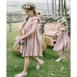 Maeve Linen Look Flower Girls Dress