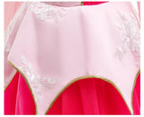 Girls Sleeping Beauty Aurora Princess Dress Long Sleeves Off Shoulder Lace Costume