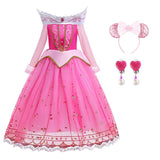 Girls Sleeping Beauty Aurora Princess Costumes with Accessories