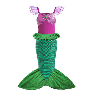 Disney-Inspired Girls Little Mermaid Ariel Princess Dress Costume - Style Ariel 1