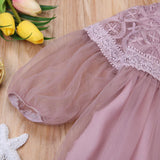 Smoochie Lantern Sleeve Lace Dress