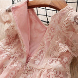 Like A Dream Lace Carved Dress