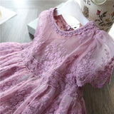 Lace Boho Short Sleeve Dress