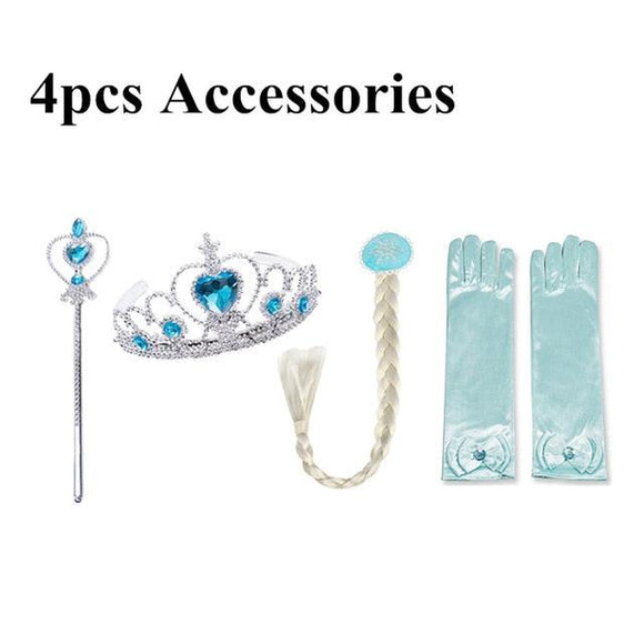 Tiara, Scepter or Wand, Gloves, and Elsa Braid