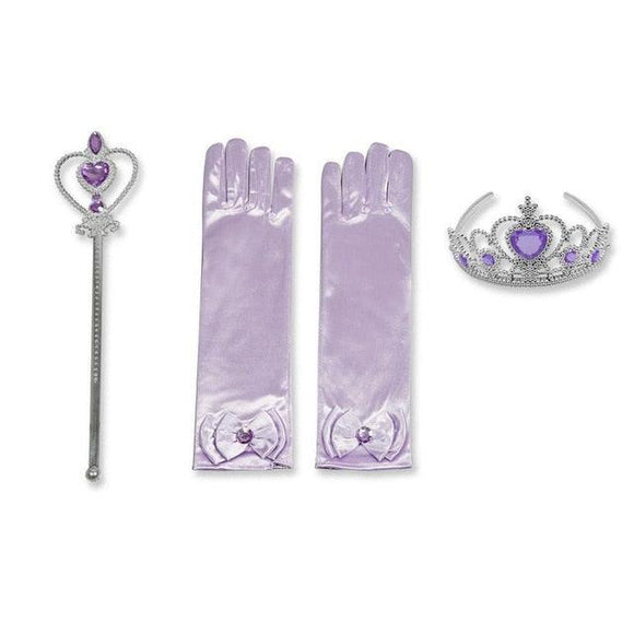 Tiara, Scepter, and Gloves Lavender Purple