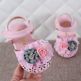 Sweet Flower Sandals with Laser Cutouts