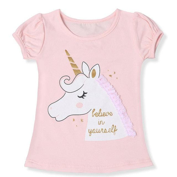 Believe in Yourself Pink Unicorn Shirt