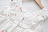 Floral Embroidered White Dress