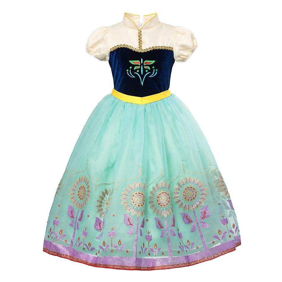 UK Elsa Anna Frozen Fancy Dress Costume Girls Princess Age  2/3/4/5/6/7/8/9/10 | eBay